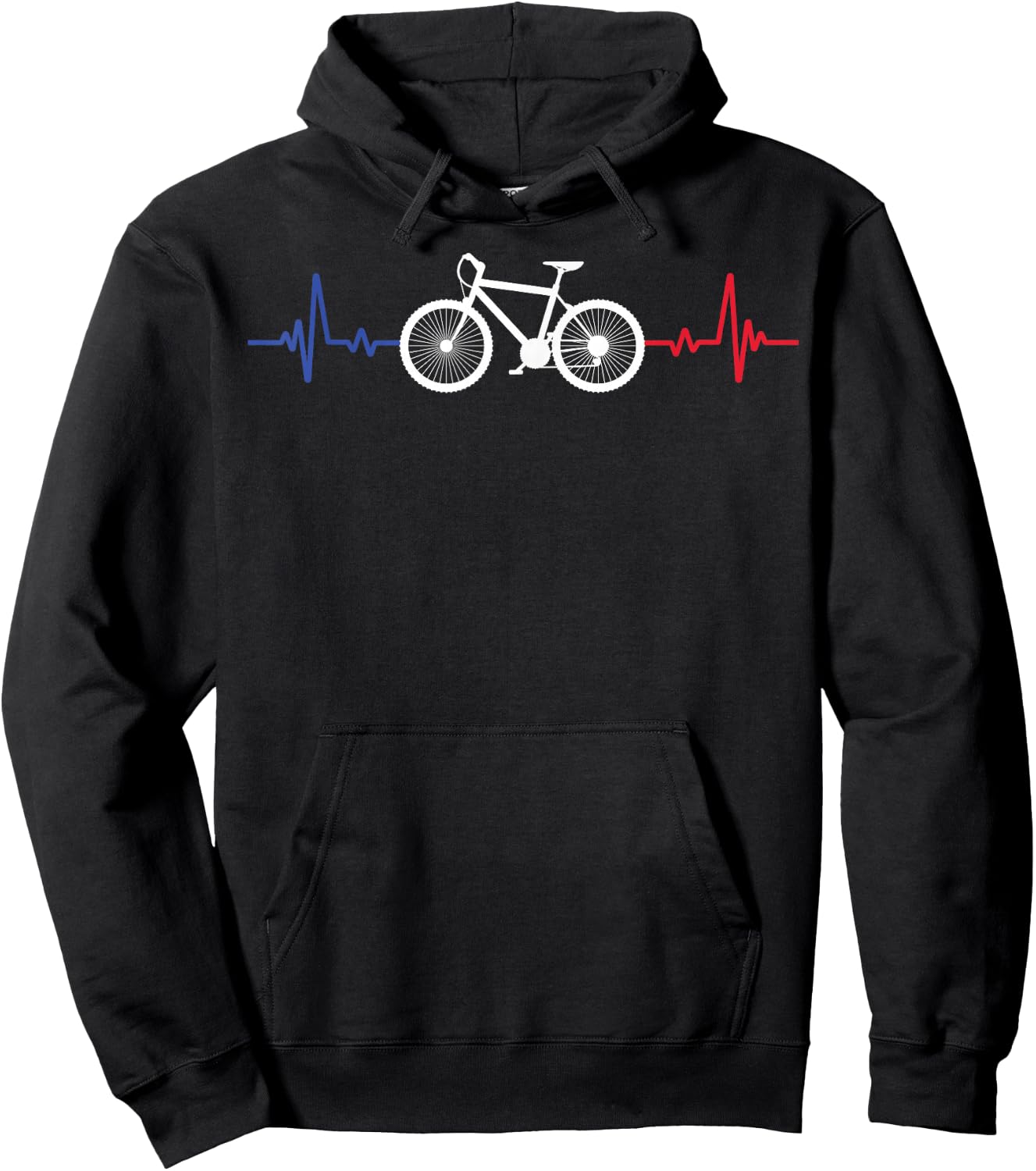 Bicycle Bike Cyclism Cycling Mtb Heartbeat Humour Hoodie - Hoodie | Black