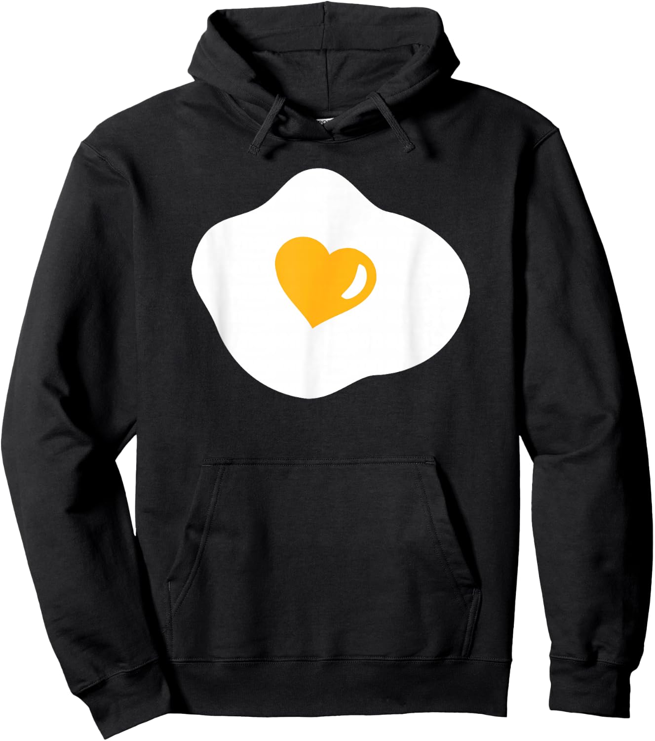 Fried Egg Heart Hoodie - Hoodie | Black