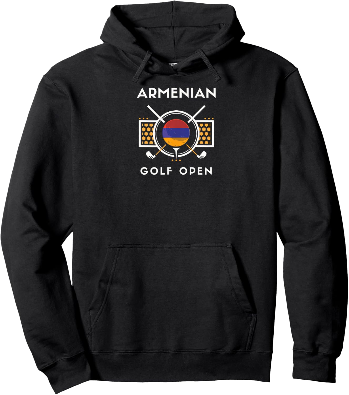 Golfing Armenian Flag Golfer Love To Golf Armenia Hoodie - Hoodie | Black