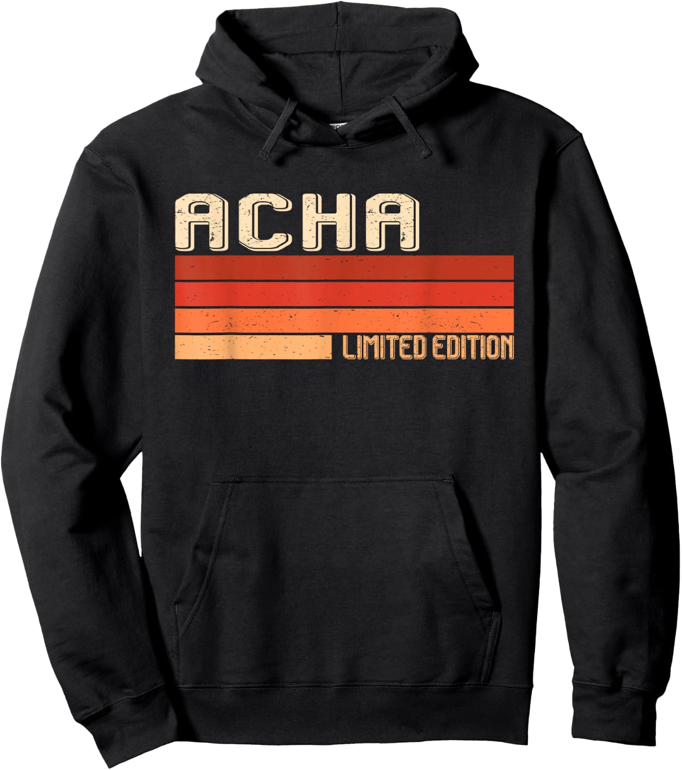 ACHA Name Personalized Idea Men Retro Vintage ACHA Hoodie - Hoodie | Black