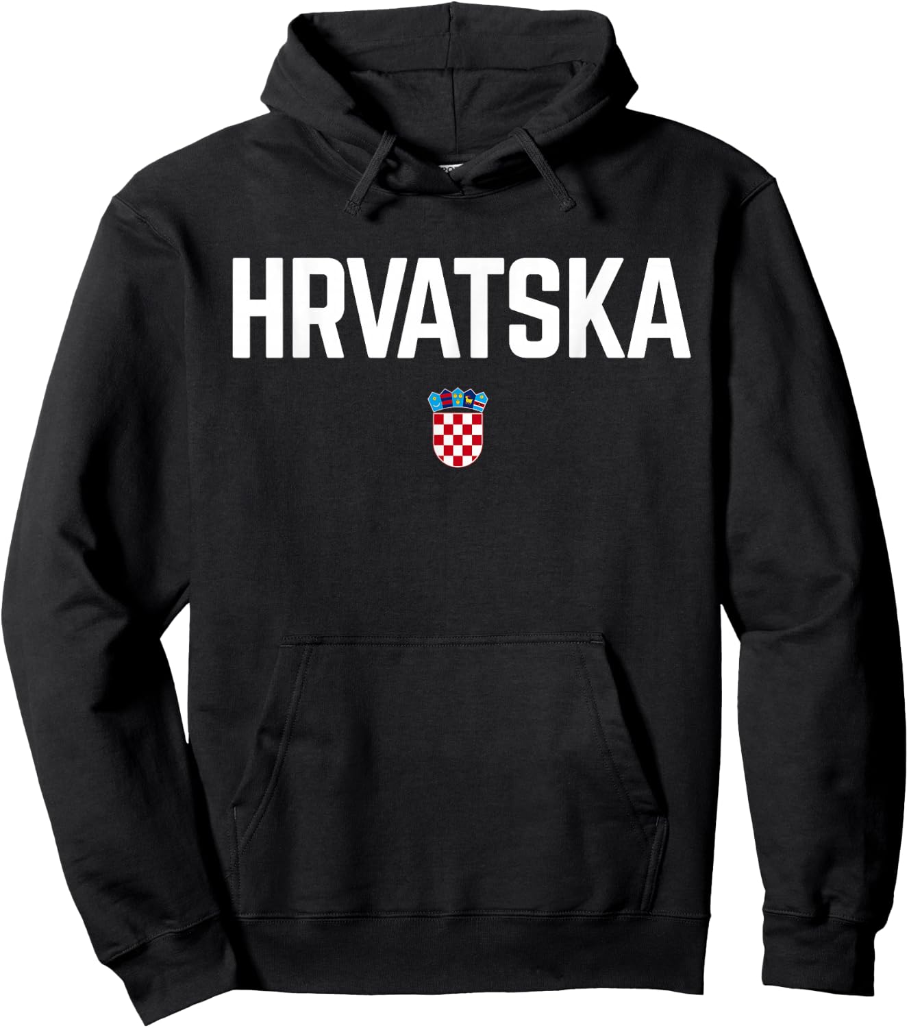 HRVATSKA CROATIA Flag Men Women Children CROATIA , Black, S Hoodie - Hoodie | Black