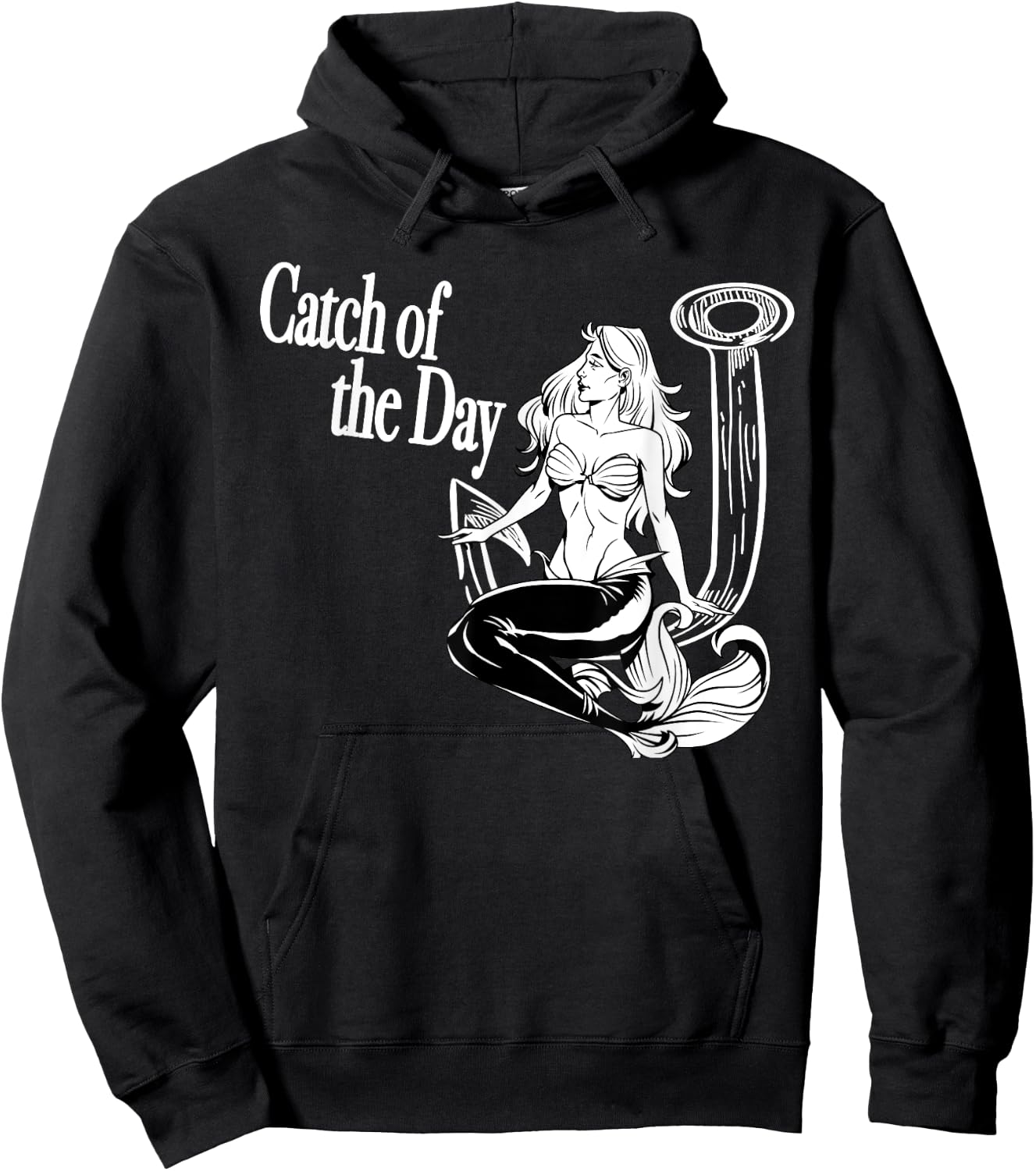 Catch of the Day - Fisher Design in Pin Up Girl Style Hoodie - Hoodie | Black