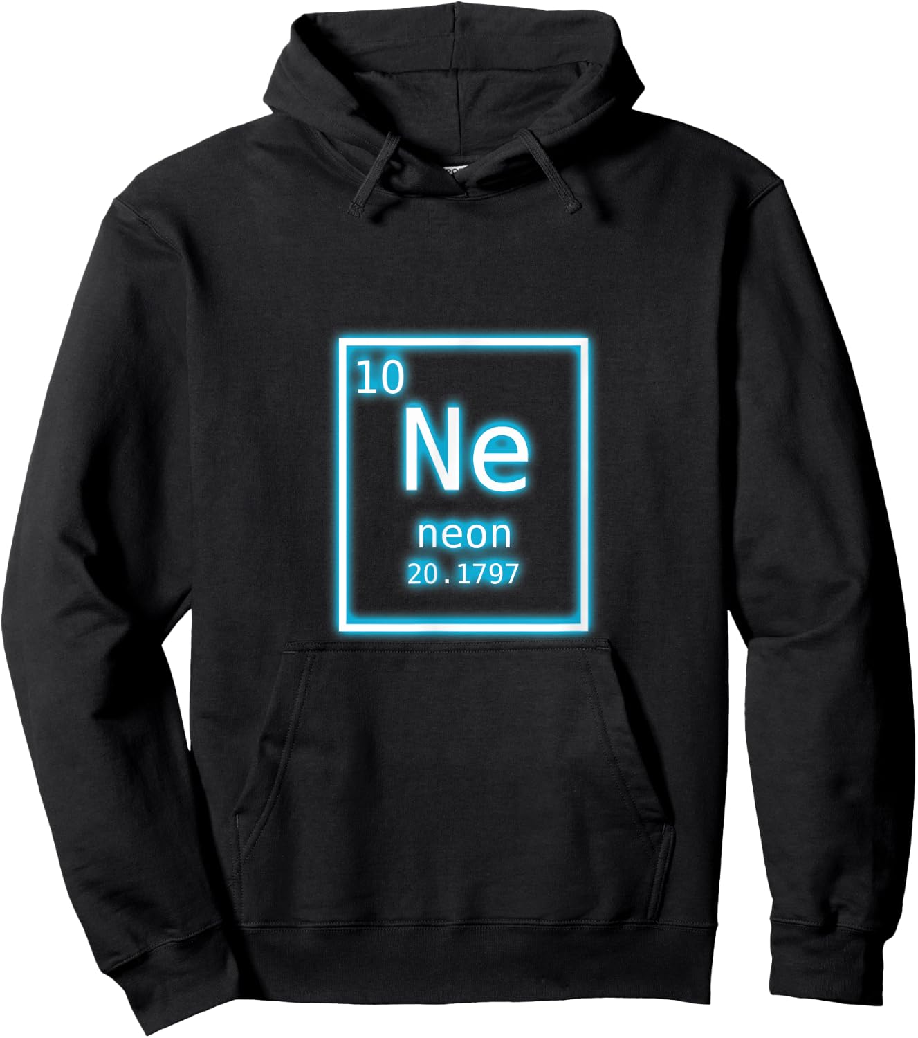 Neon Element Shirt Blue Periodic Table Nerd Funny Retro Gift Hoodie - Hoodie | Black
