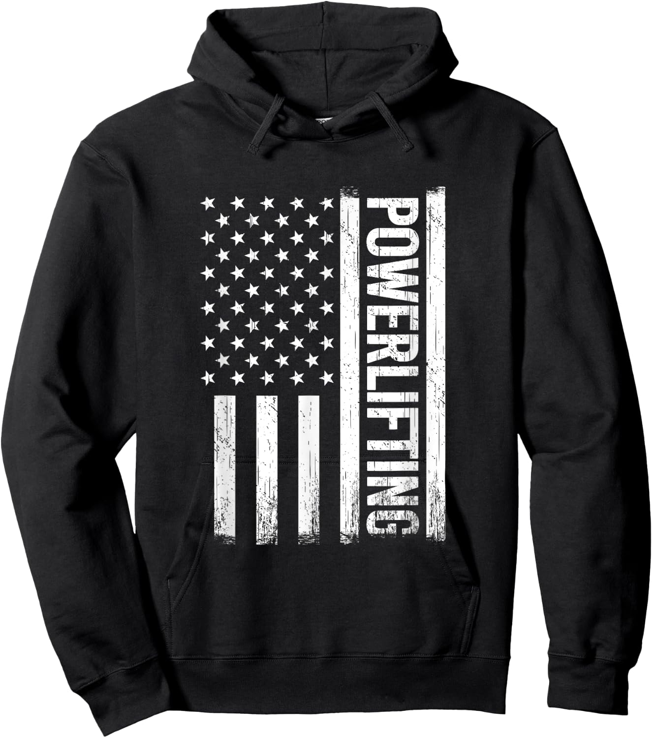 USA gym powerlifter powerlifting weightlifting Hoodie - Hoodie | Black