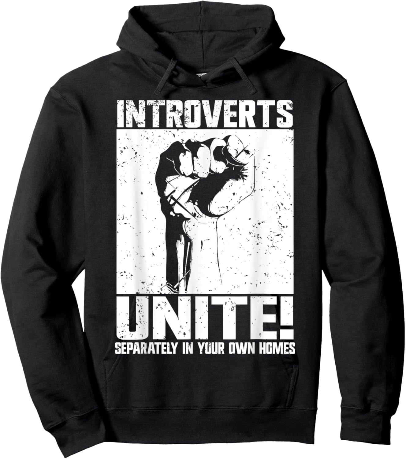 Introverts Unite separately in your own Homes Introvert Hoodie - Hoodie | Black