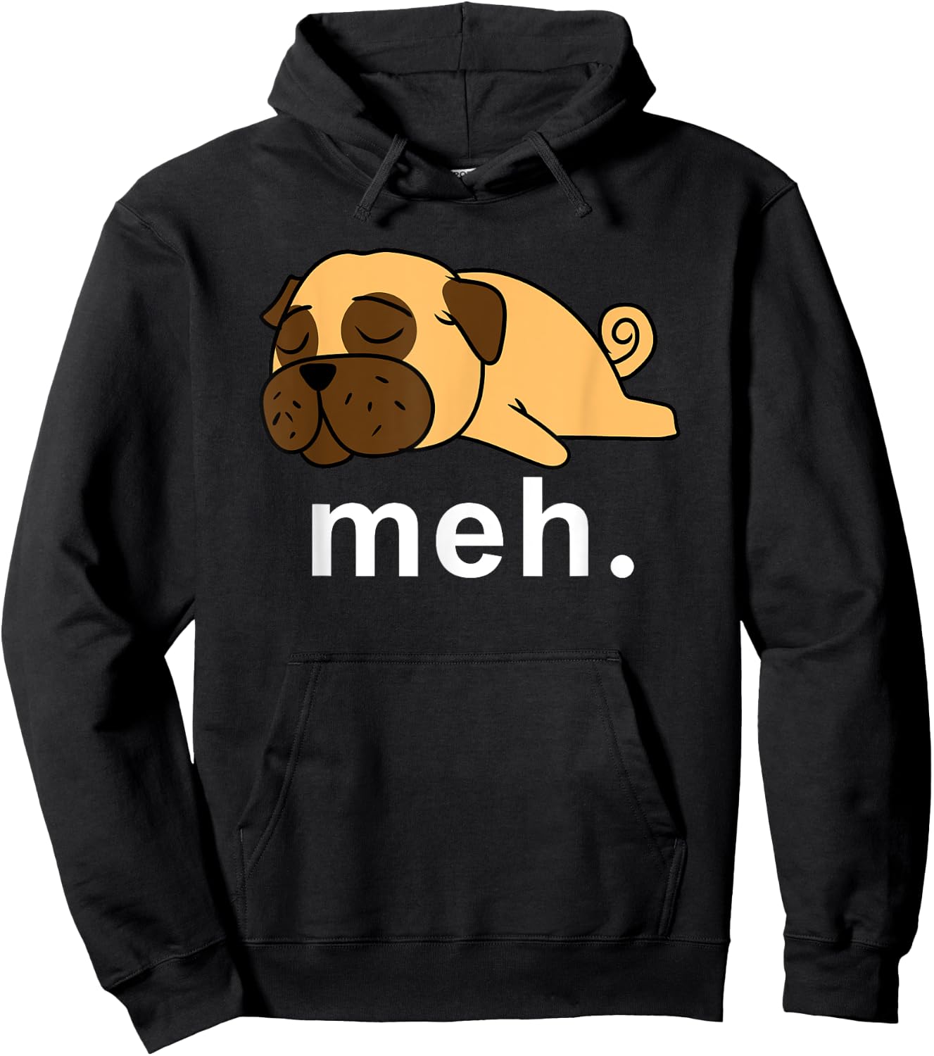 Pug Meh Dog Internet Meme Animal Gifts Women Kids Hoodie - Hoodie | Black