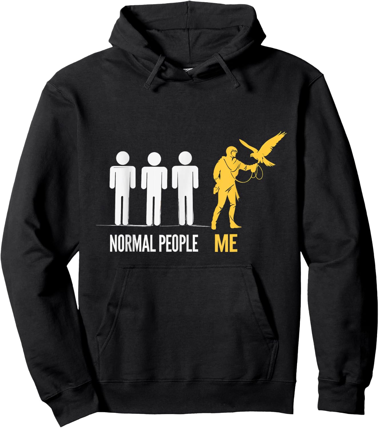 Normal People Me Falconry Birding Falconer Hobby Hoodie - Hoodie | Black