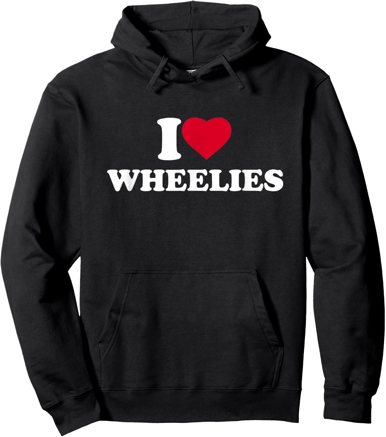 I Love Wheelies I Heart Lover Bike Motorcycle Dirtbike Hoodie - Hoodie | Black