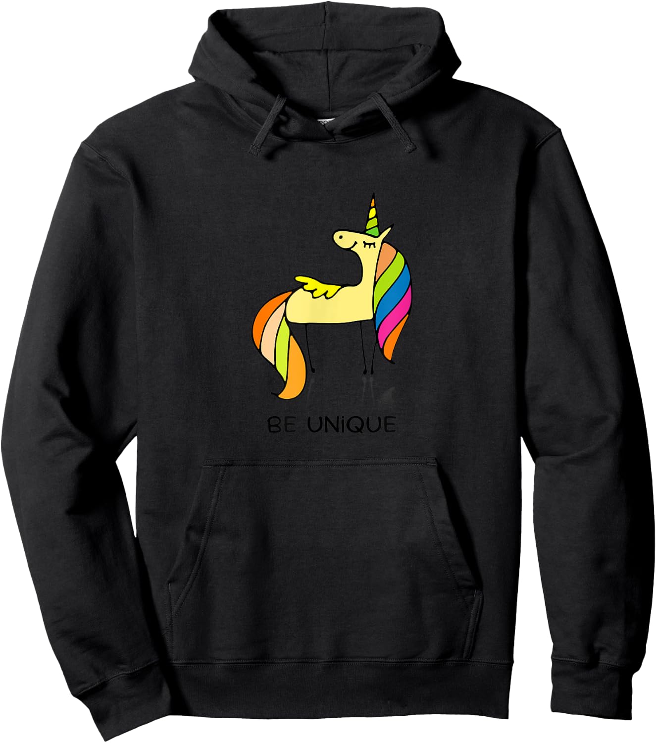 Be Unique UniCorn Funny Cool Hoodie - Hoodie | Black