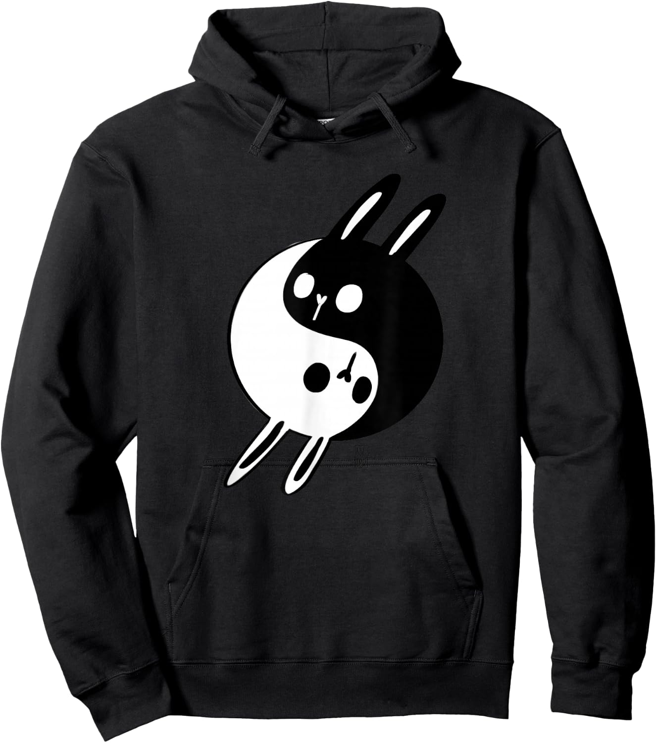 Yin Yang Bunnie Lover Gift Cute Rabbits Hoodie - Hoodie | Black