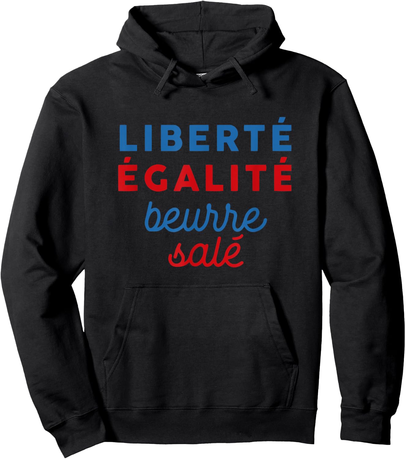 Freedom Equality Salt Butter - Breton , black Hoodie - Hoodie | Black