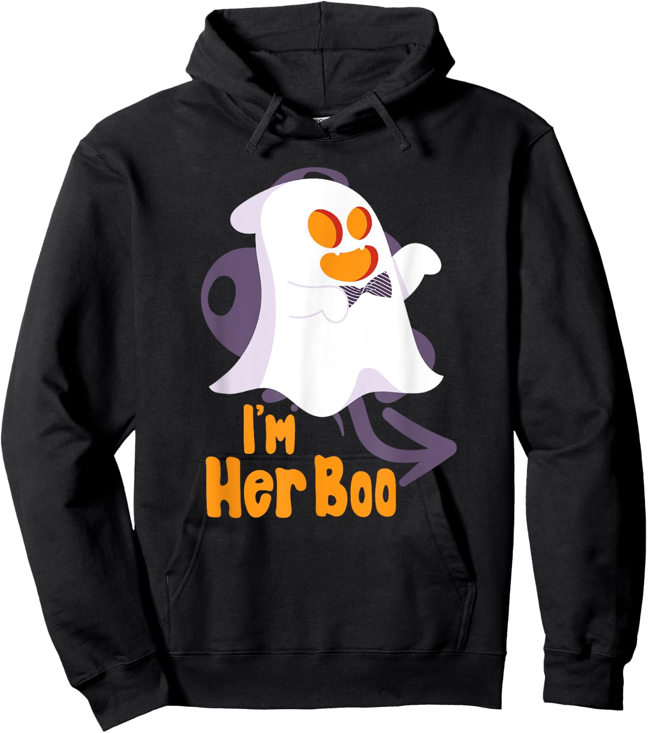 I'm Her Boo Halloween Ghost Matching Couple Cute Hoodie - Hoodie | Black