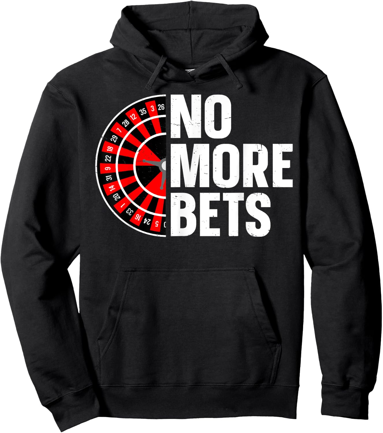 No More Bets Design for a Roulette player Hoodie - Hoodie | Black