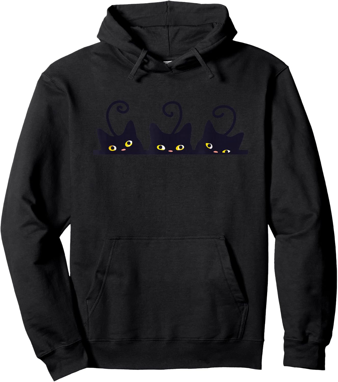 3 Black Cats Cute Cat Lover Women's Men's Cat Hoodie - Hoodie | Black