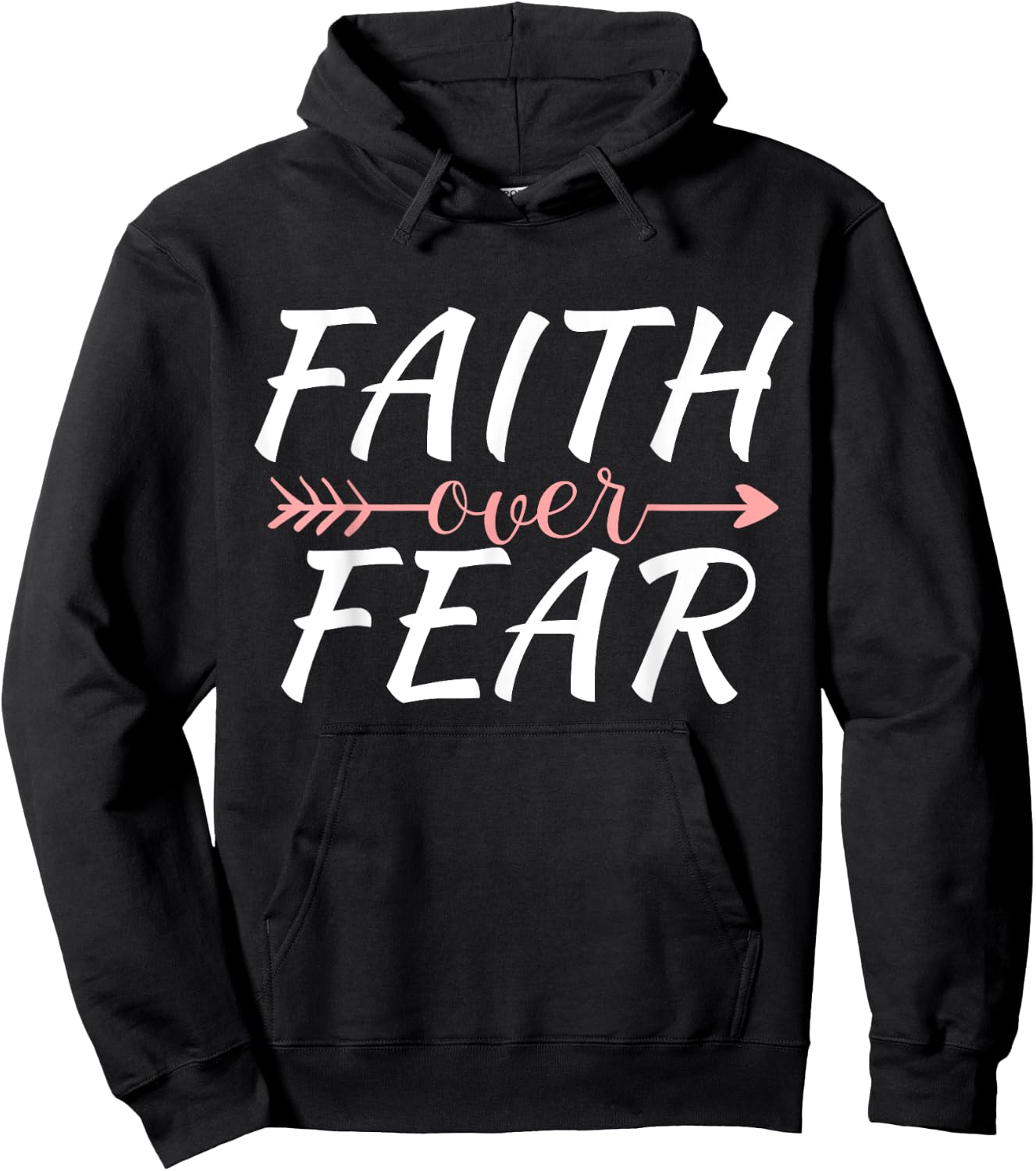 Faith Over Fear Women's Men's Christian Faith Over Fear Hoodie - Hoodie | Black