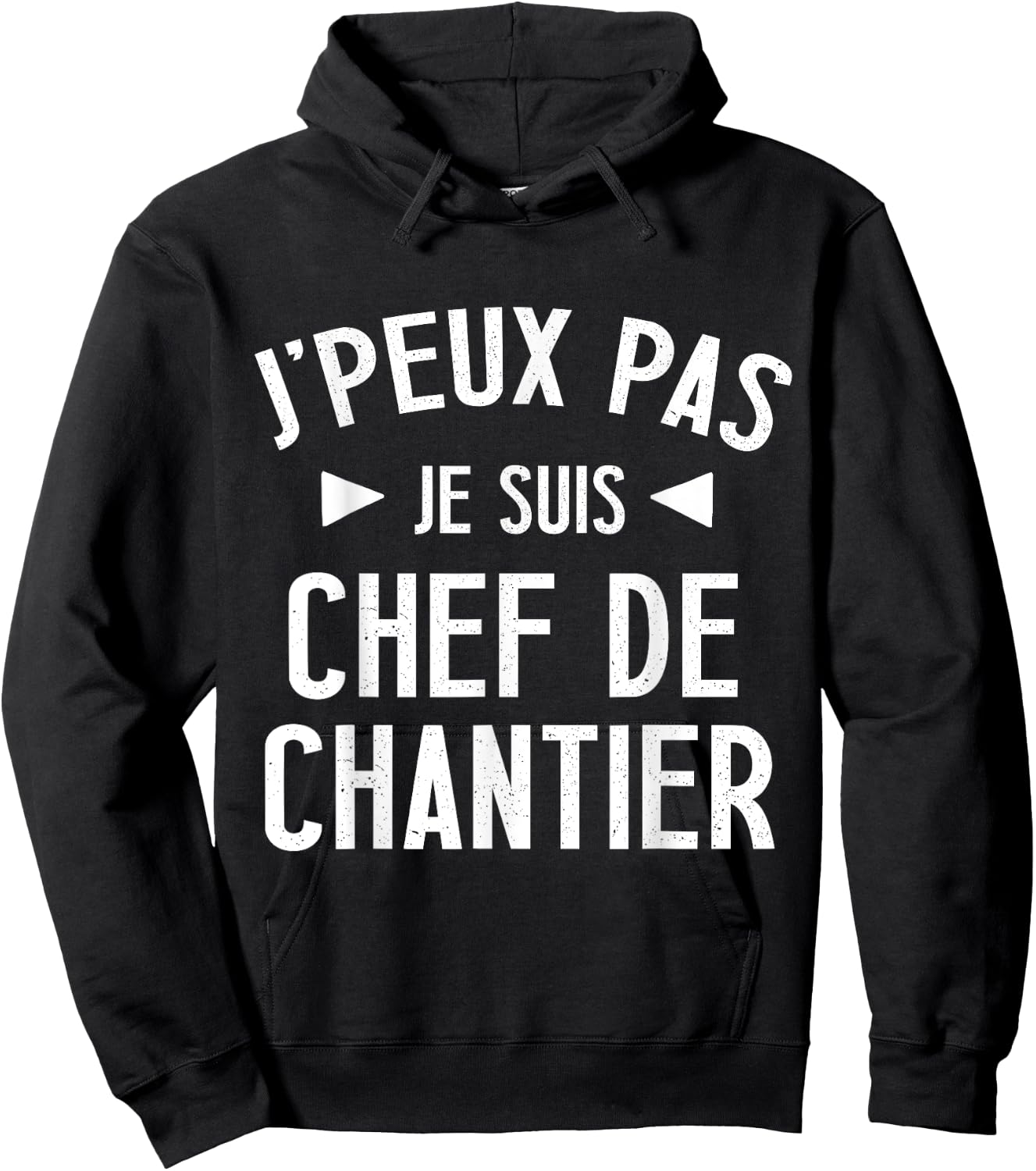 Je peux pas je suis chef de construction site gift BTP beauf man , Black, S Hoodie - Hoodie | Black