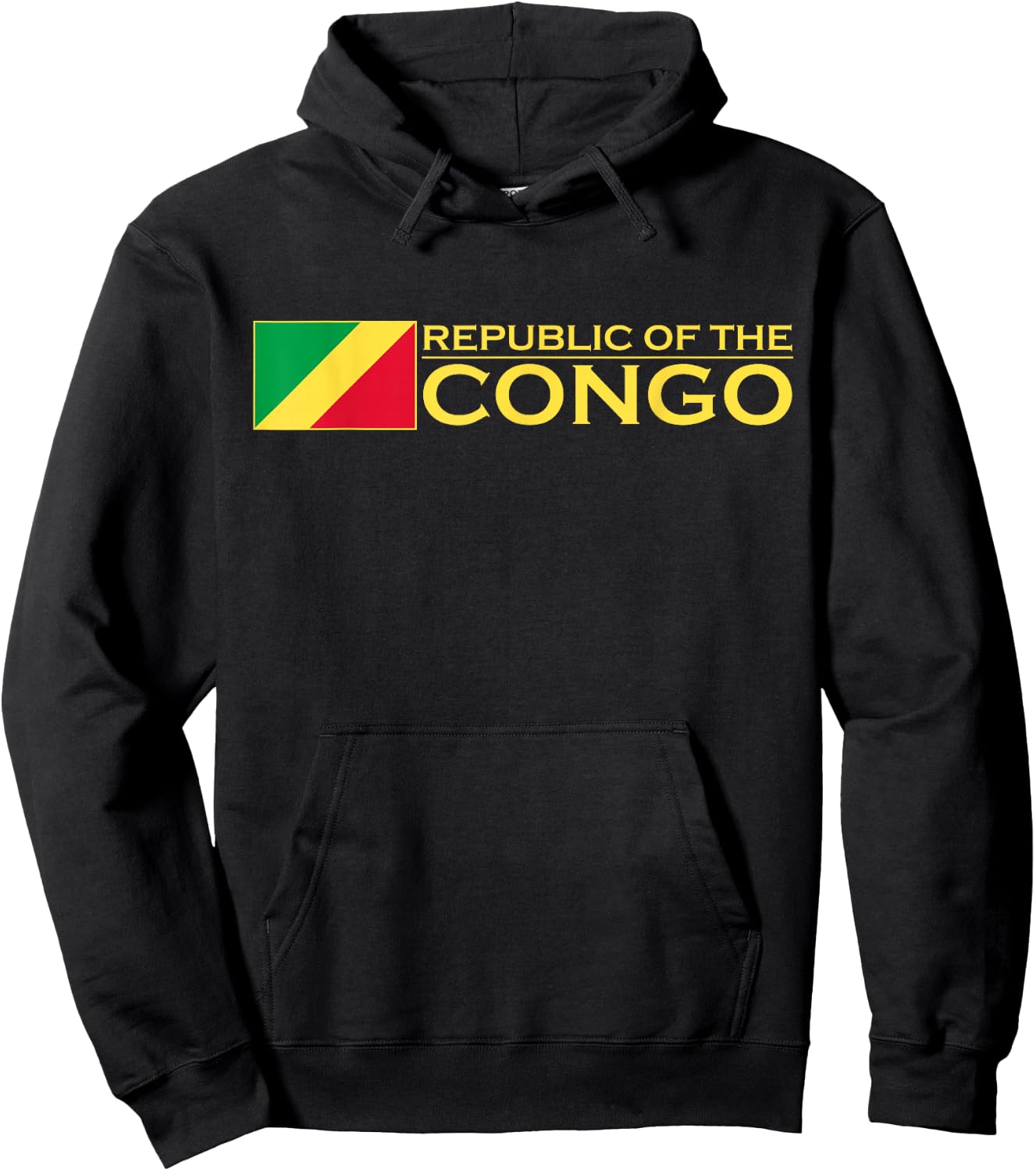 Republic of THE Congo Flag Central Africa Brazzaville Hoodie - Hoodie | Black