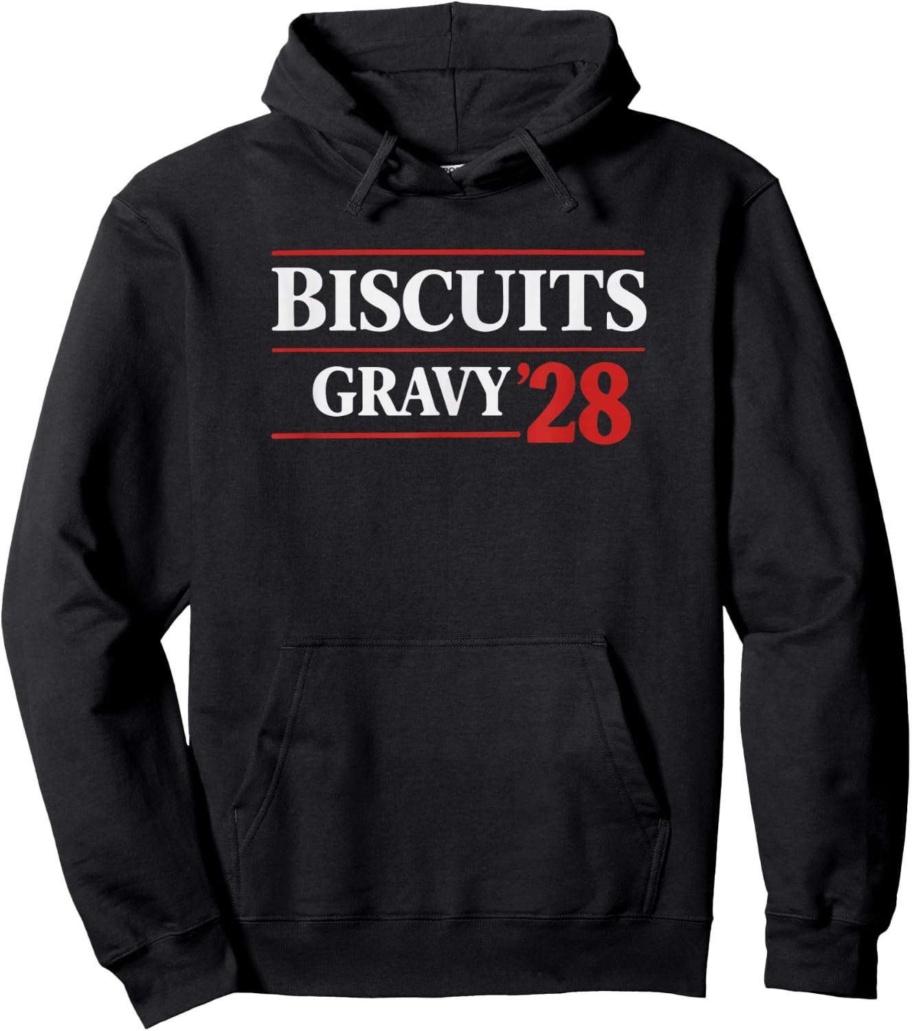 Biscuits Gravy ’28 Funny Election Parody Design Hoodie - Hoodie | Black