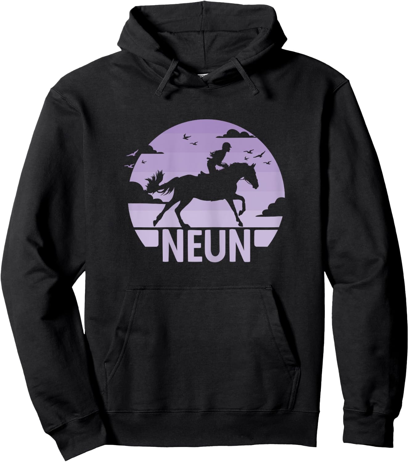 9. Geburtstag Reiterin 9 Jahre Mädchen Pferde Geburtstags Hoodie - Hoodie | Black