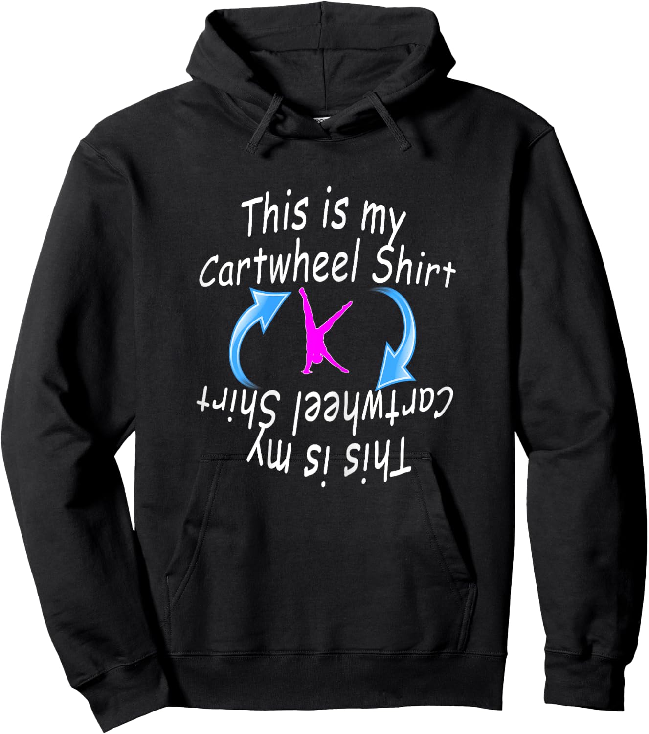 Girls Gymnastics This is My Cartwheel Fun Gift Hoodie - Hoodie | Black