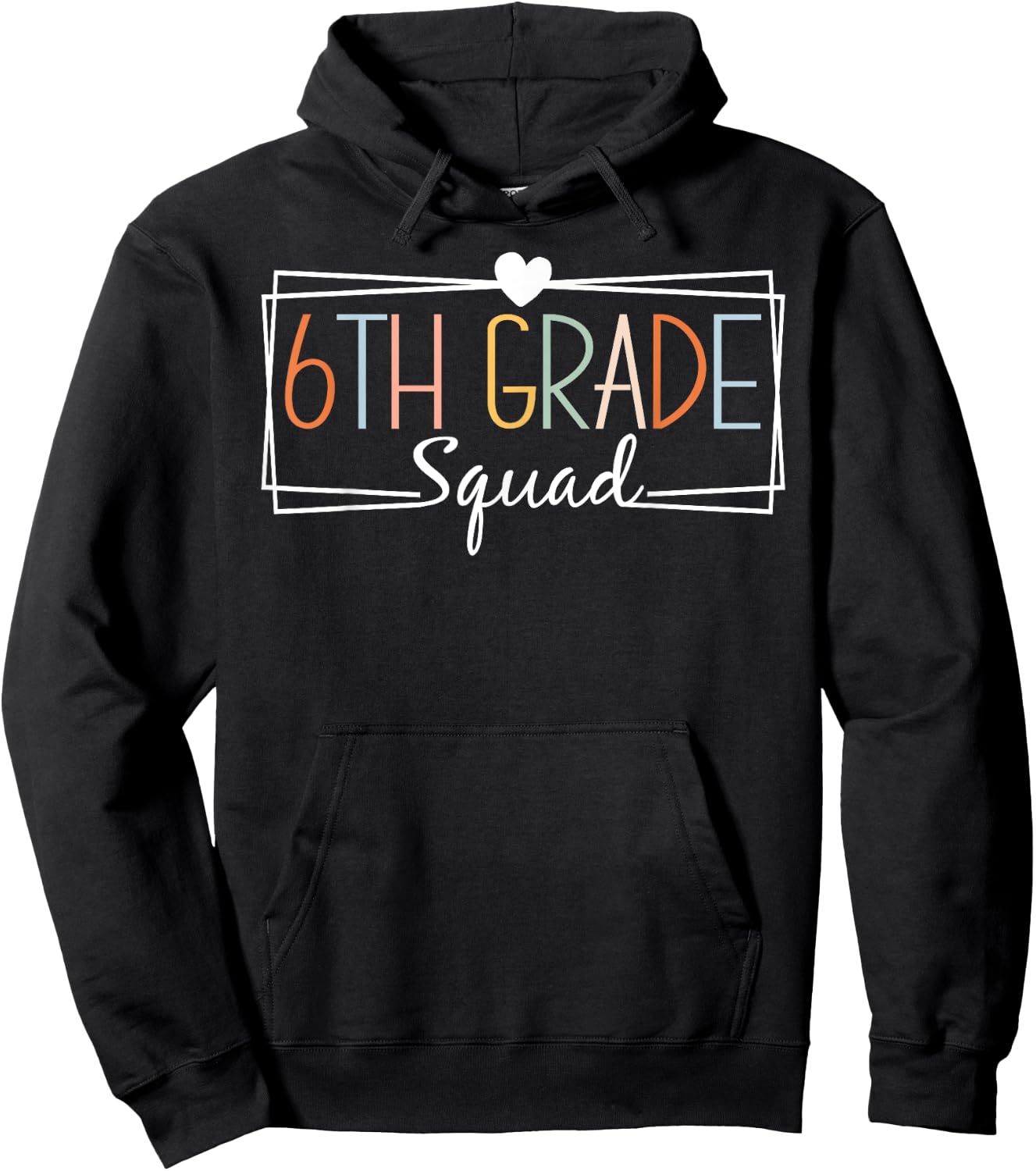 Sixth Grade Squad Teachers Kids 6th Grade Back to School Hoodie - Hoodie | Black