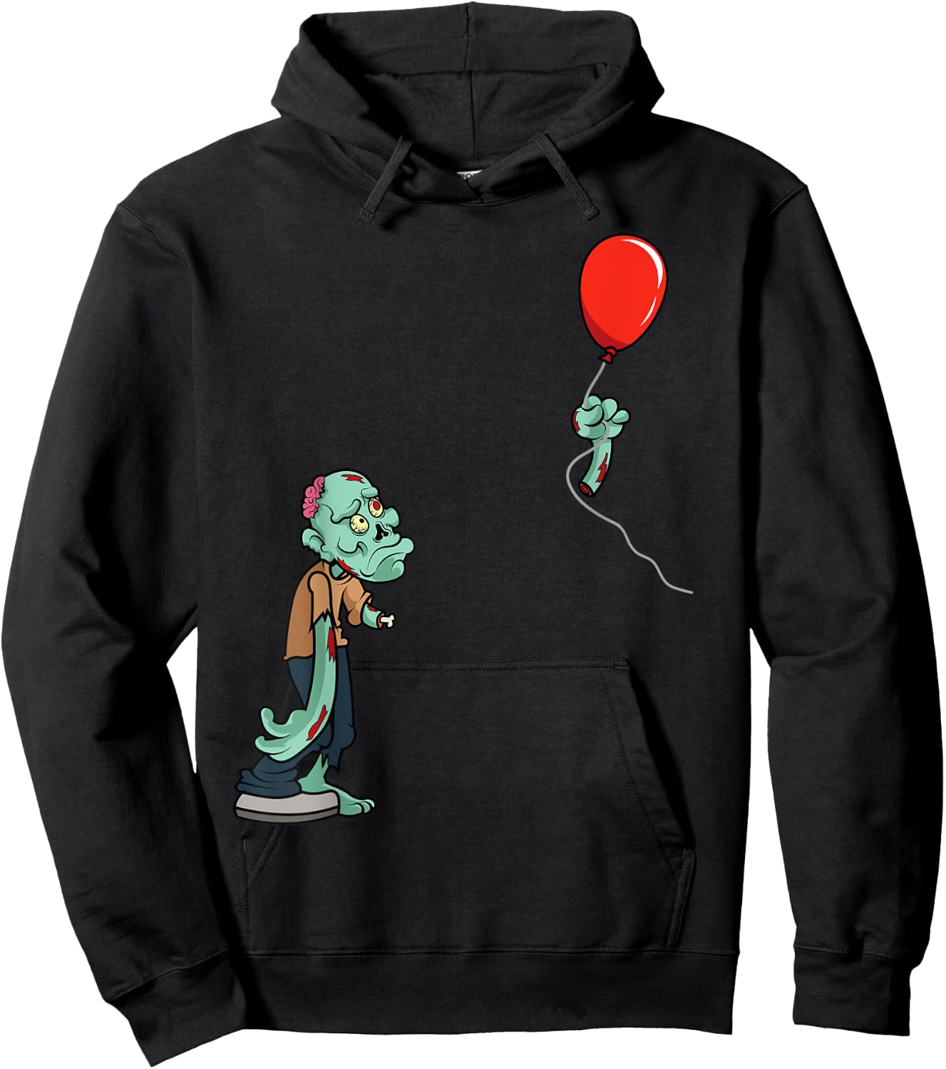Halloween Funny Zombie Cut Off Arm Balloon Body Part Gift Hoodie - Hoodie | Black