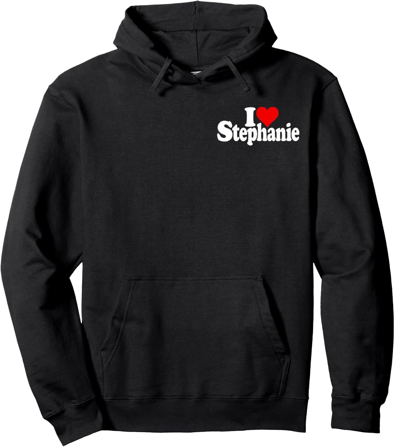 avec inscription « I Love Heart Stephanie Steph » Hoodie - Hoodie | Black