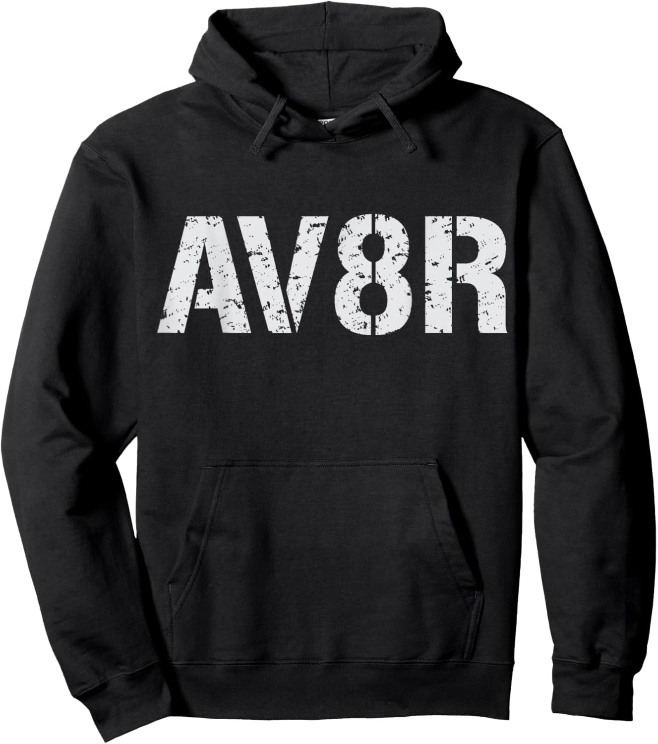 Sneaky Men's Aviation Distressed Modern Black Hoodie - Hoodie | Black