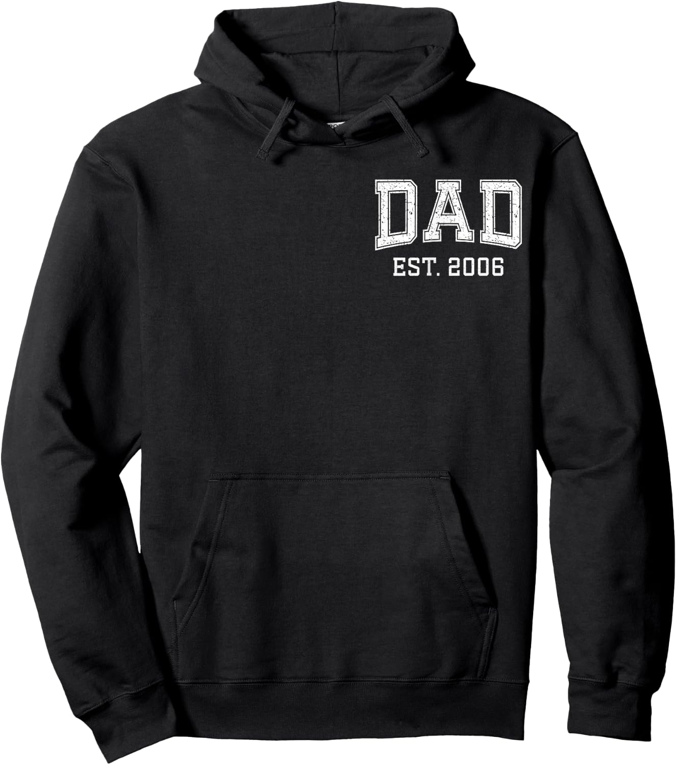 Dad Est 2006 Custom Dad Personalized Fathers Day Customized Hoodie - Hoodie | Black