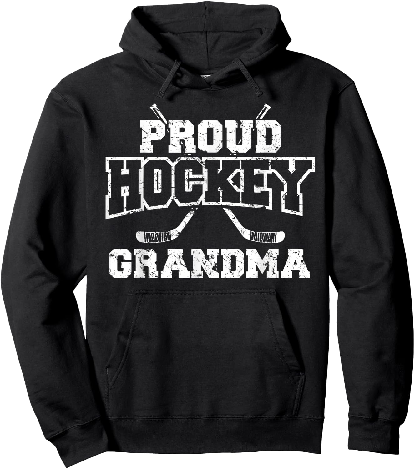 Hockey Grandma Grandmother Hockey Lover Hoodie - Hoodie | Black