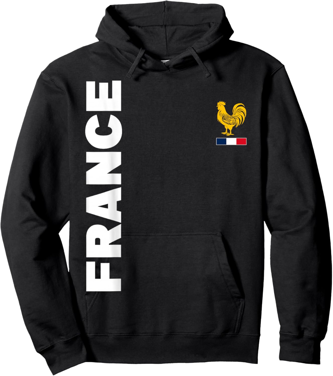 French Fan Flag France , blue Hoodie - Hoodie | Black