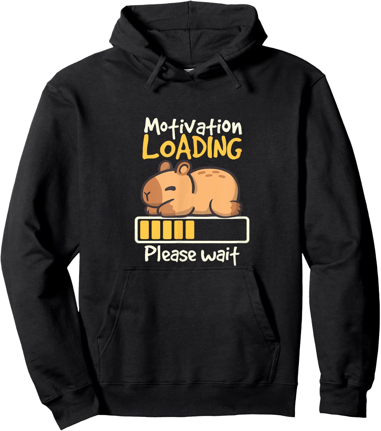 Capybara Motivation Loading — lustiges für Capybara-Liebhaber Hoodie - Hoodie | Black