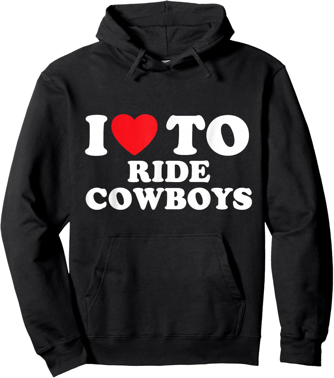 I Love Riding Cowboys Rodeo Enthusiast Hoodie - Hoodie | Black