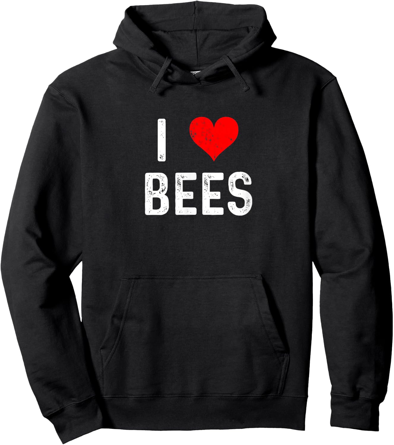 I Love Bees - Heart - Hive Honey Beekeeper Beekeeping Hoodie - Hoodie | Black