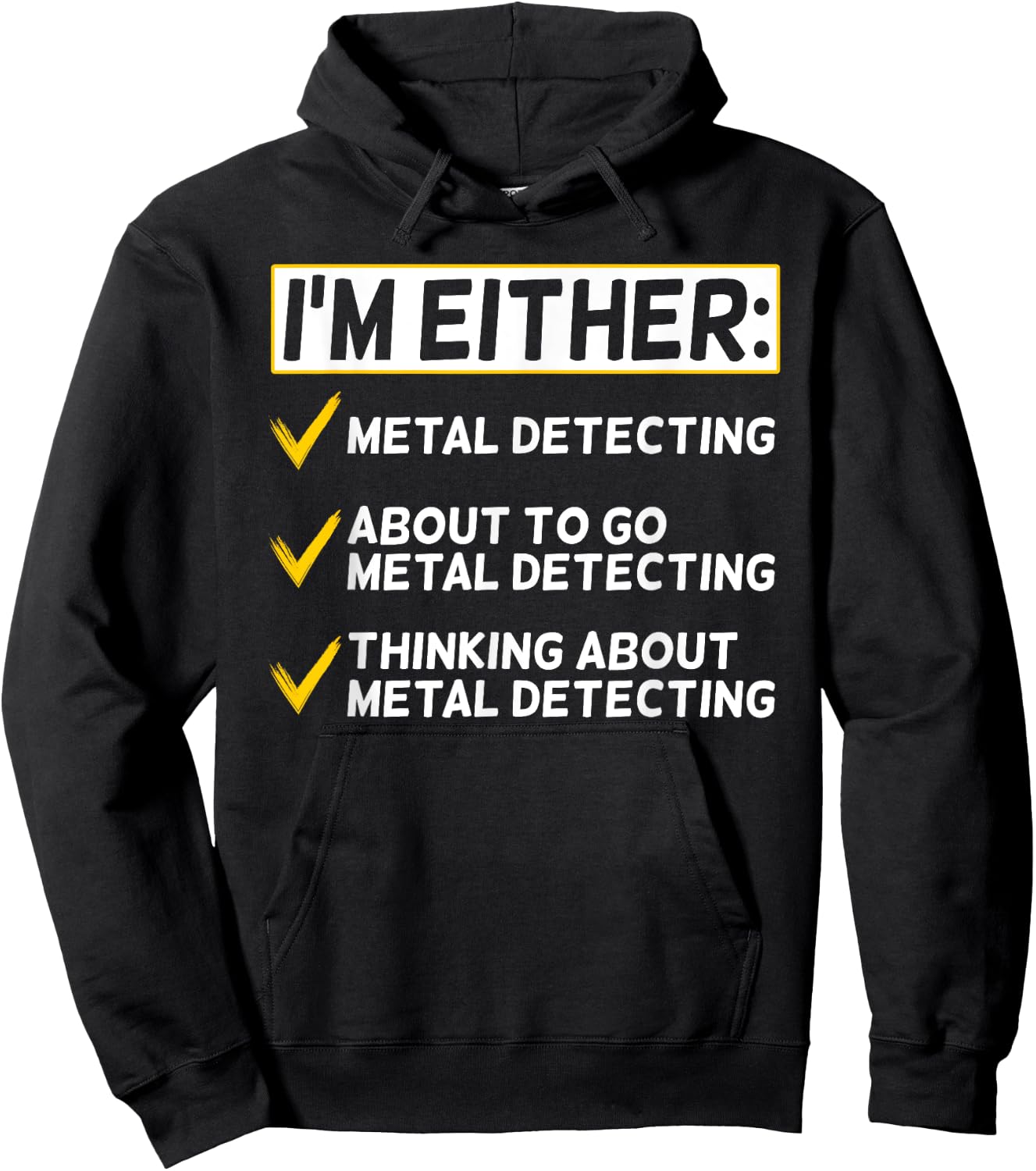 Funny Metal Detecting Gift Metal Detectorist Hoodie - Hoodie | Black