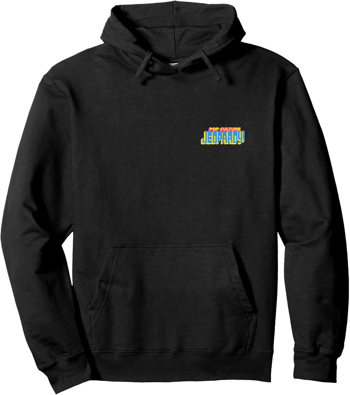 Jeopardy! Pop Culture Left Chest Hoodie - Hoodie | Black