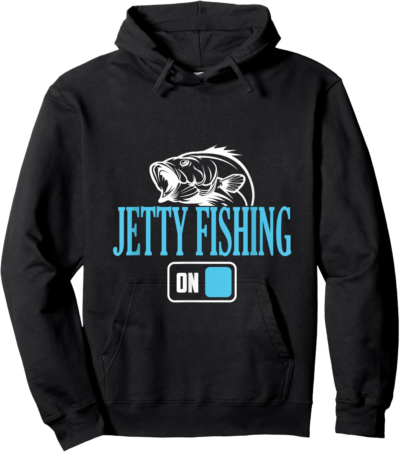 Fisherman Jetty Fishing Mode On Hoodie - Hoodie | Black