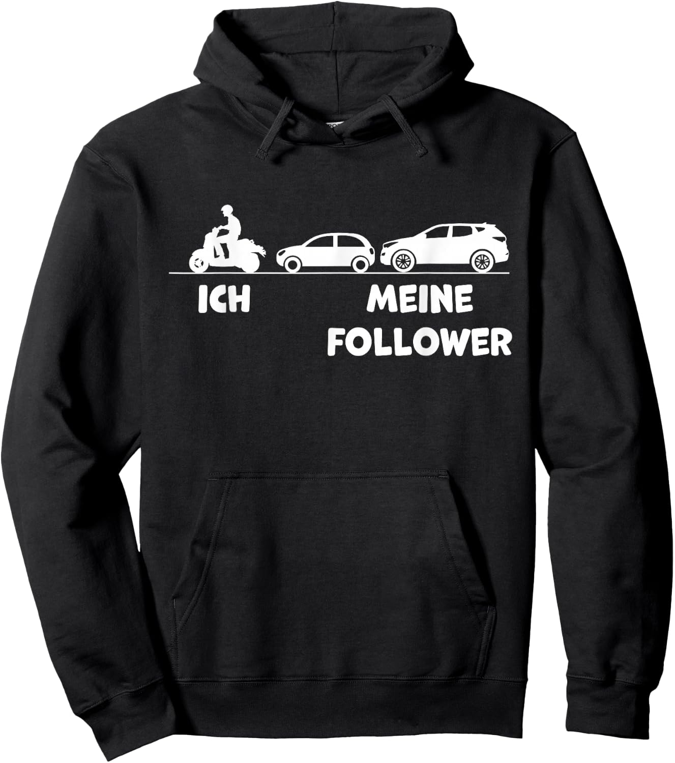 Ich und Meine Follower Lustiges Mofa Moped Roller Fahrer Hoodie - Hoodie | Black