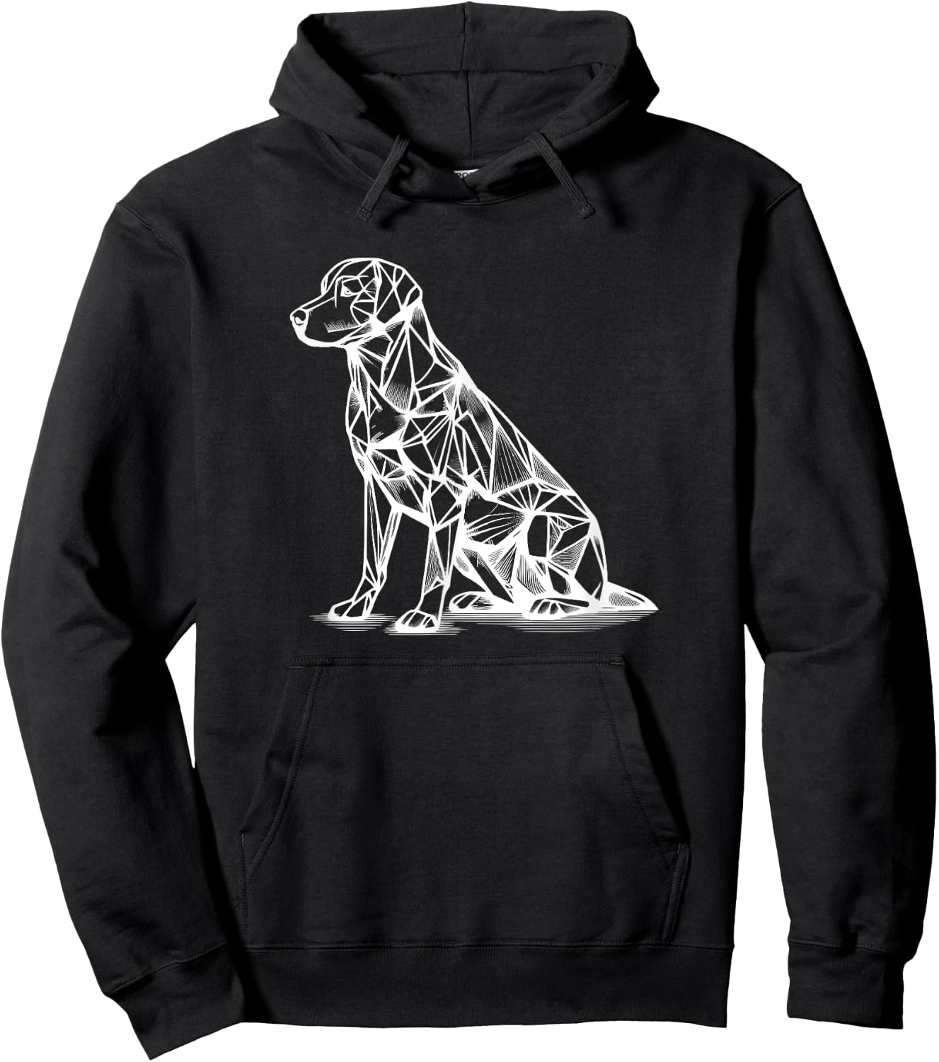 Geometric Line Art Labrador Retriever Lab Dog Labradors Men Women Kids Hoodie - Hoodie | Black