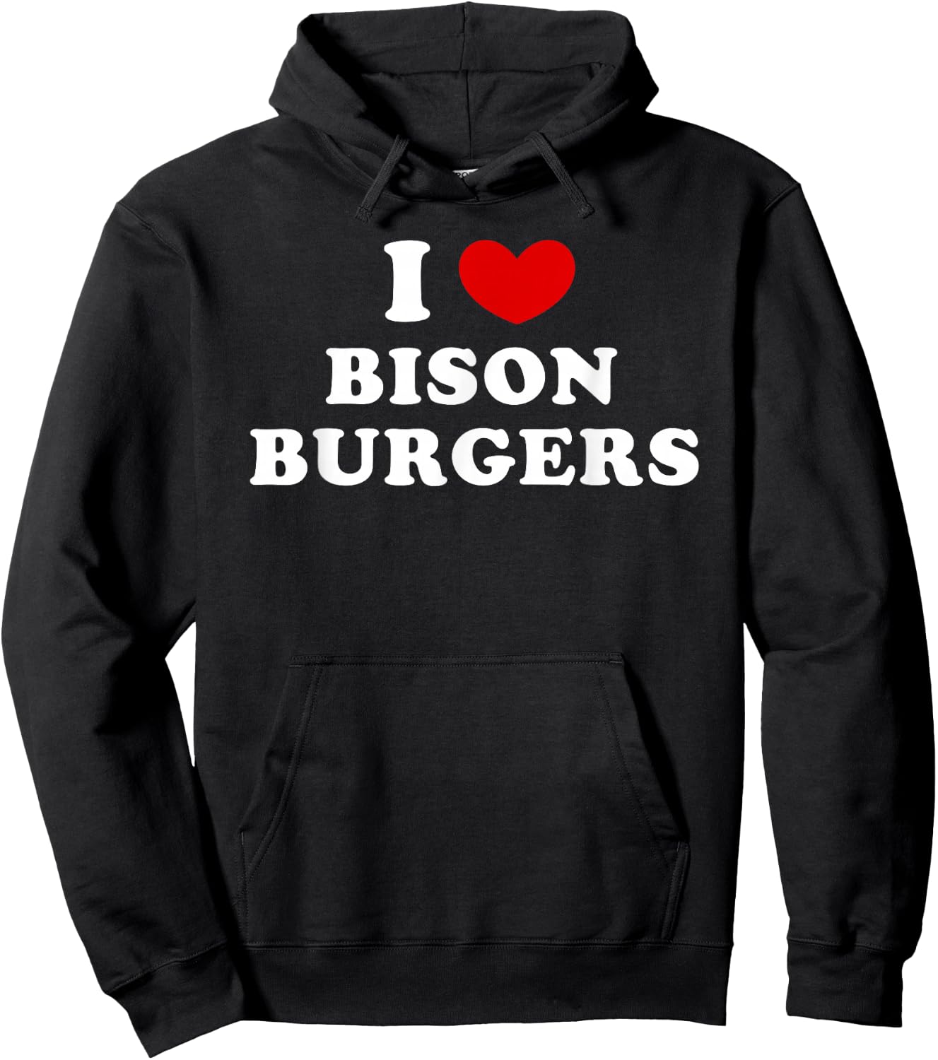 I Love Bison Burgers, I Love Bison Burger Hoodie - Hoodie | Black