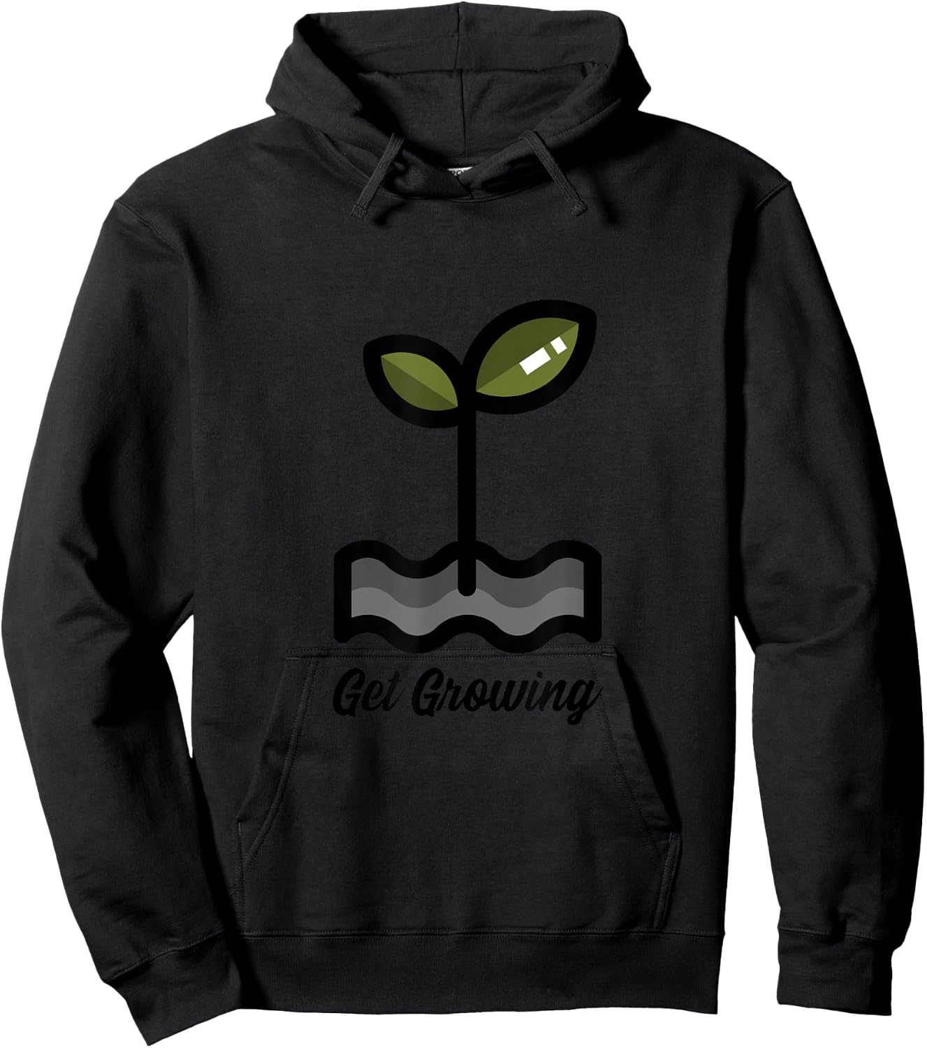 Get Growing / Gardening Sprouts Microgreens / Men and Women Hoodie - Hoodie | Black