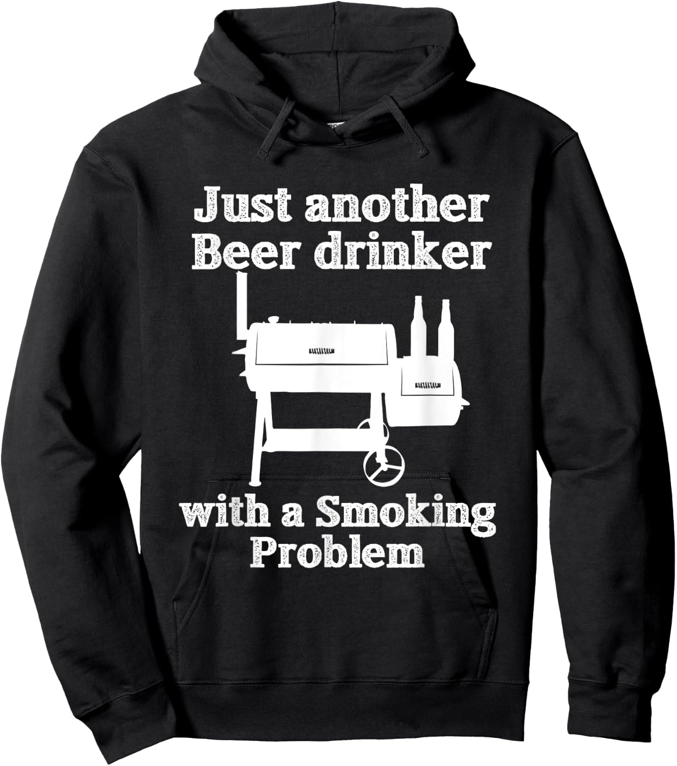 Just Another Beer Drinker with a Smoking Problem BBQ Hoodie - Hoodie | Black