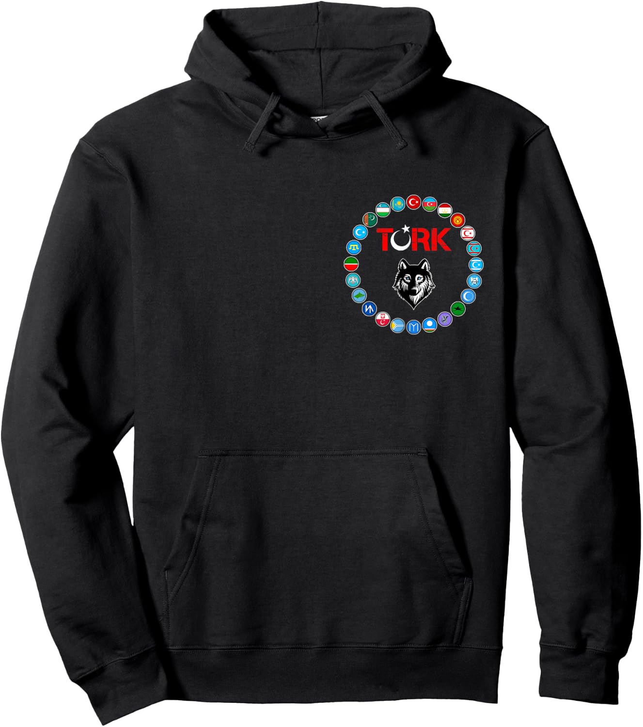 Kazakhstan,Gokturk,Turan,Turkey Flag,Turk Bayragi,Turkiye. Hoodie - Hoodie | Black