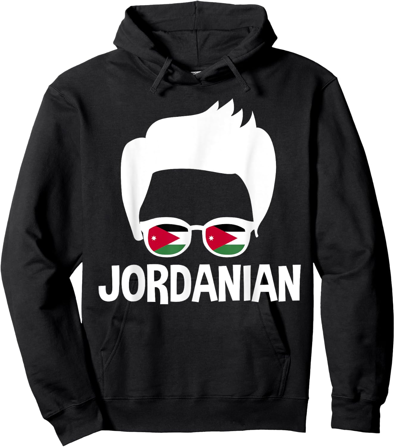 Jordanian Boy Silhouette Jordan Man Pride Hoodie - Hoodie | Black