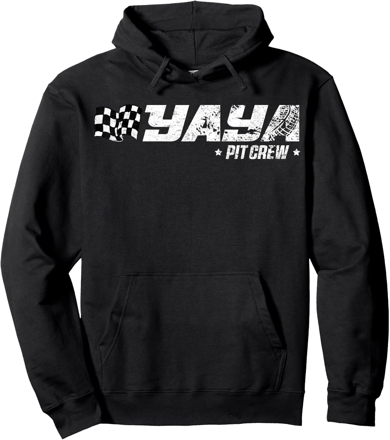 Yaya Pit Crew Race Car Birthday Family Racing Hoodie - Hoodie | Black