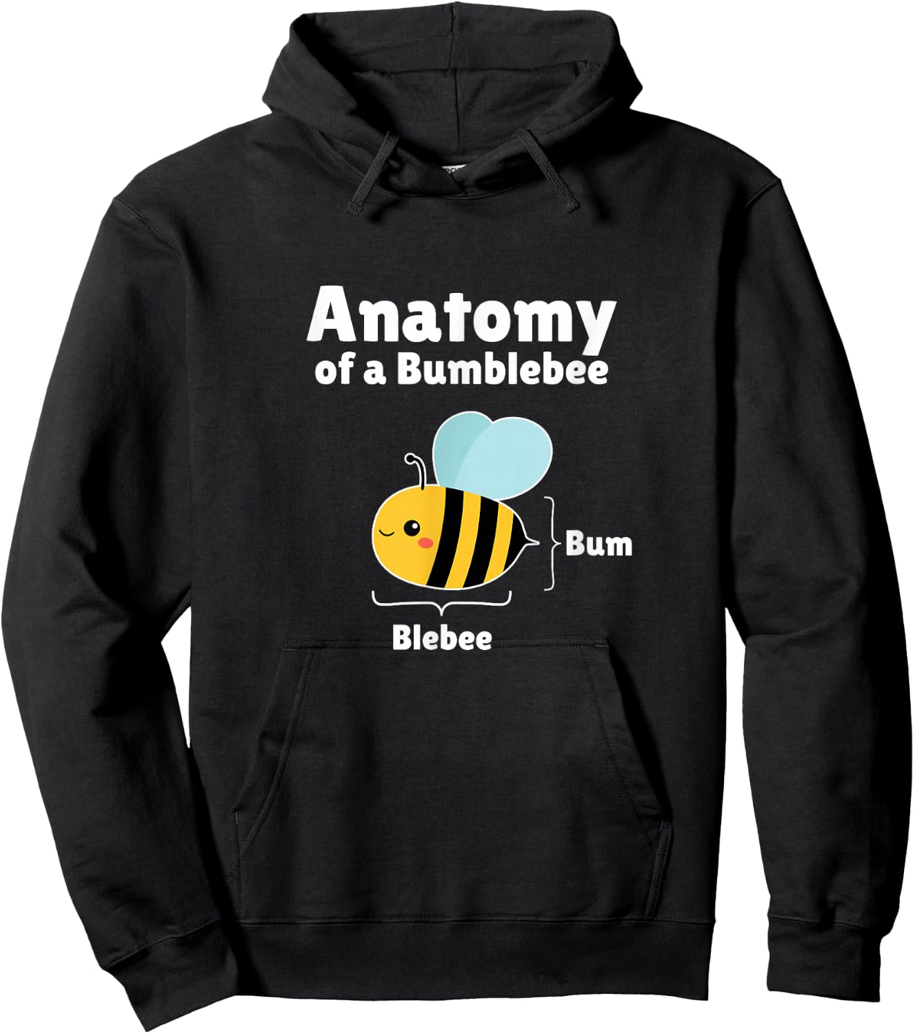 Anatomy Of A Bumblebee Funny Graphic Hoodie - Hoodie | Black
