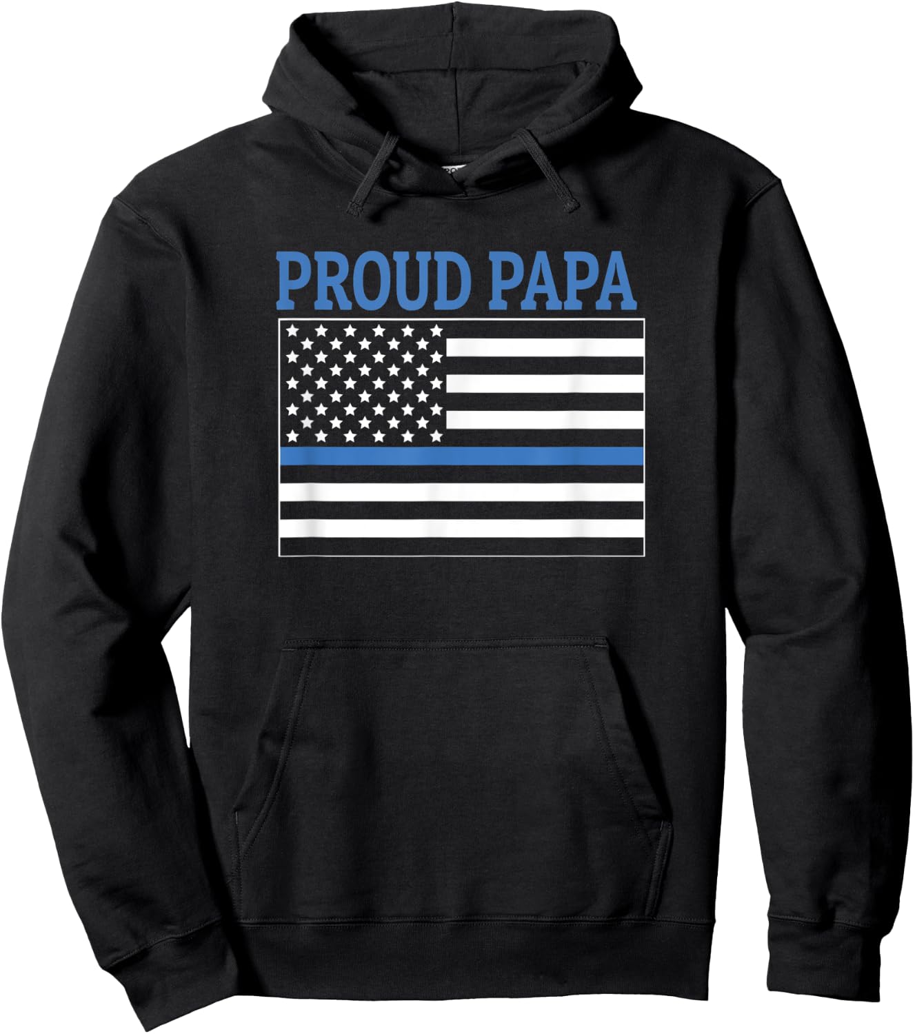 Police Officer Papa - Proud Papa Hoodie - Hoodie | Black