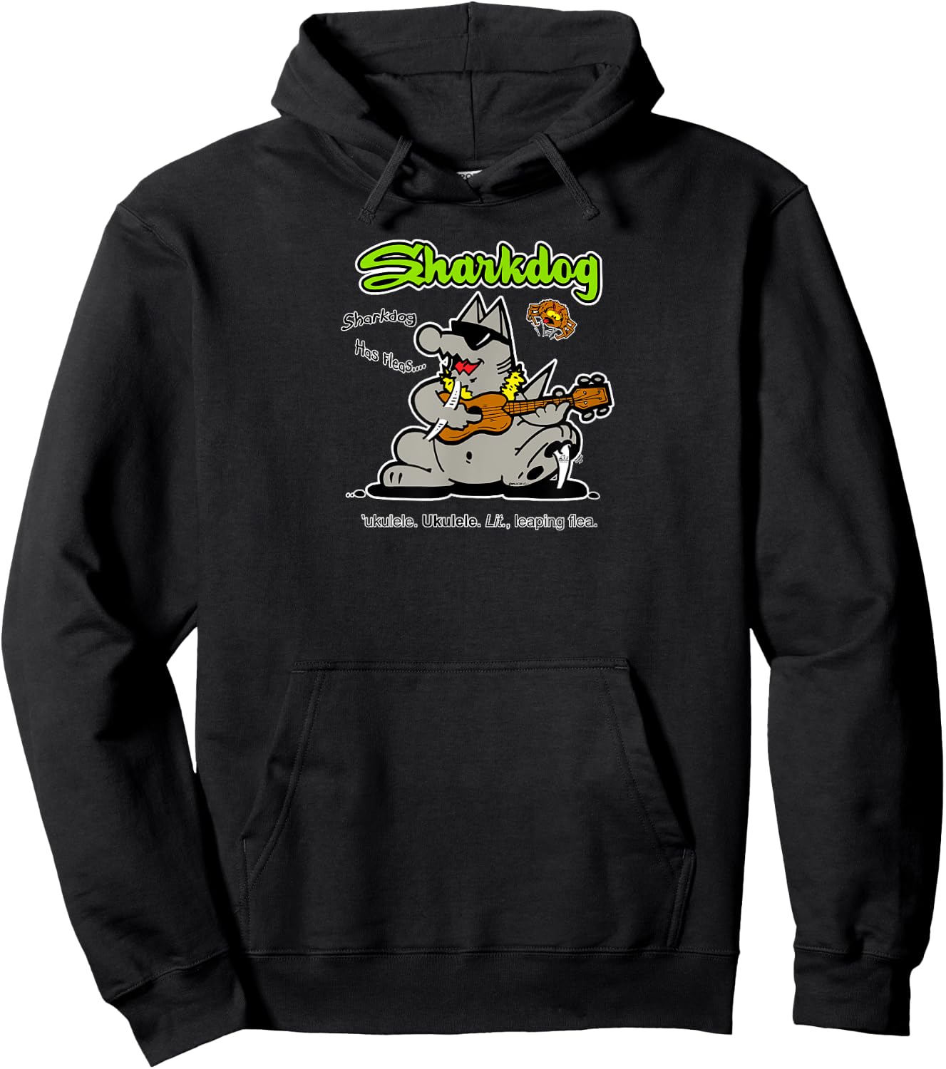 Sharkdog Hawaii - Ukulele Women Girls Kids Hoodie - Hoodie | Black