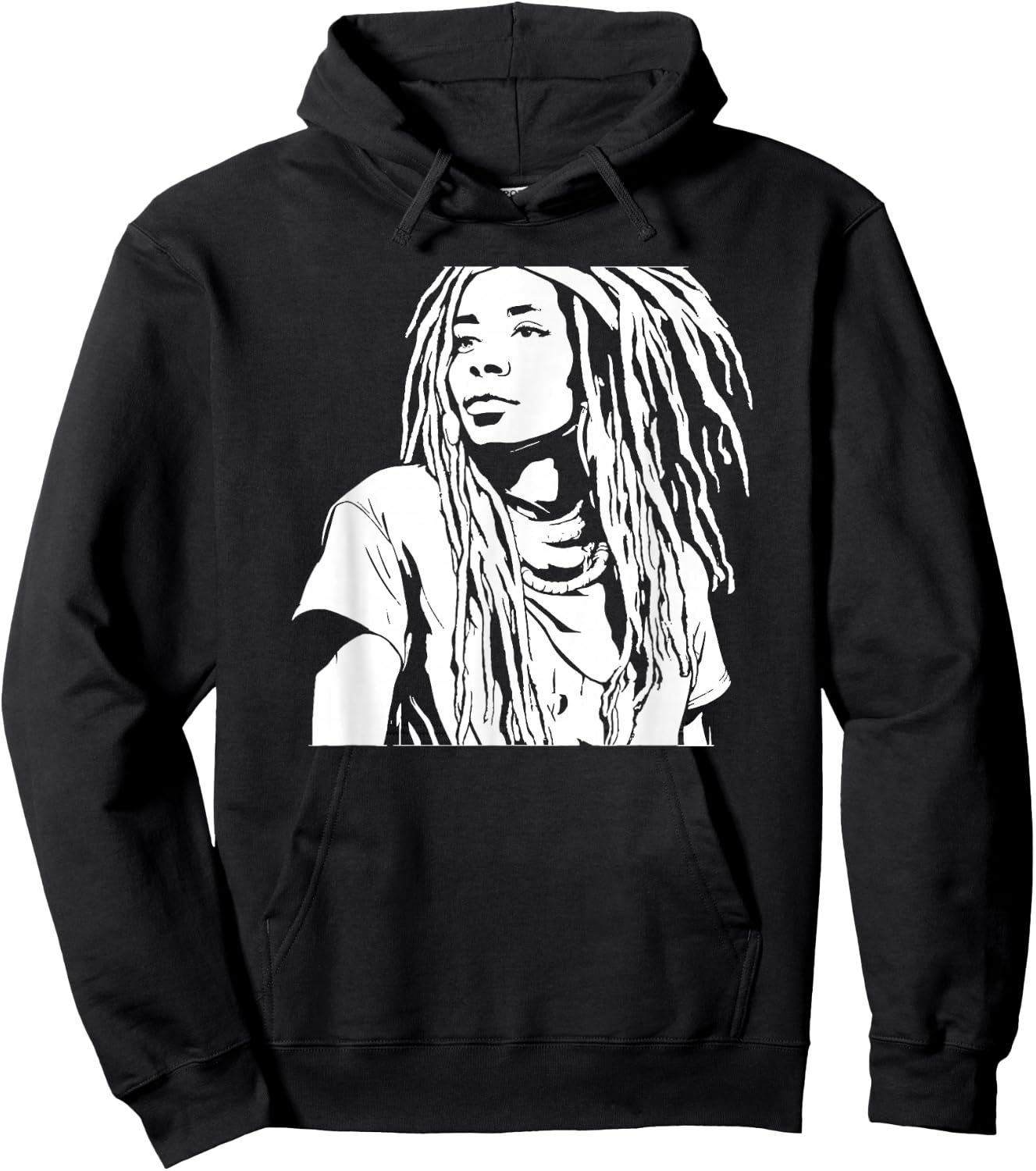 Rasta Hair Hairstyle - Rastafari Dreads Dreadlocks , black Hoodie - Hoodie | Black
