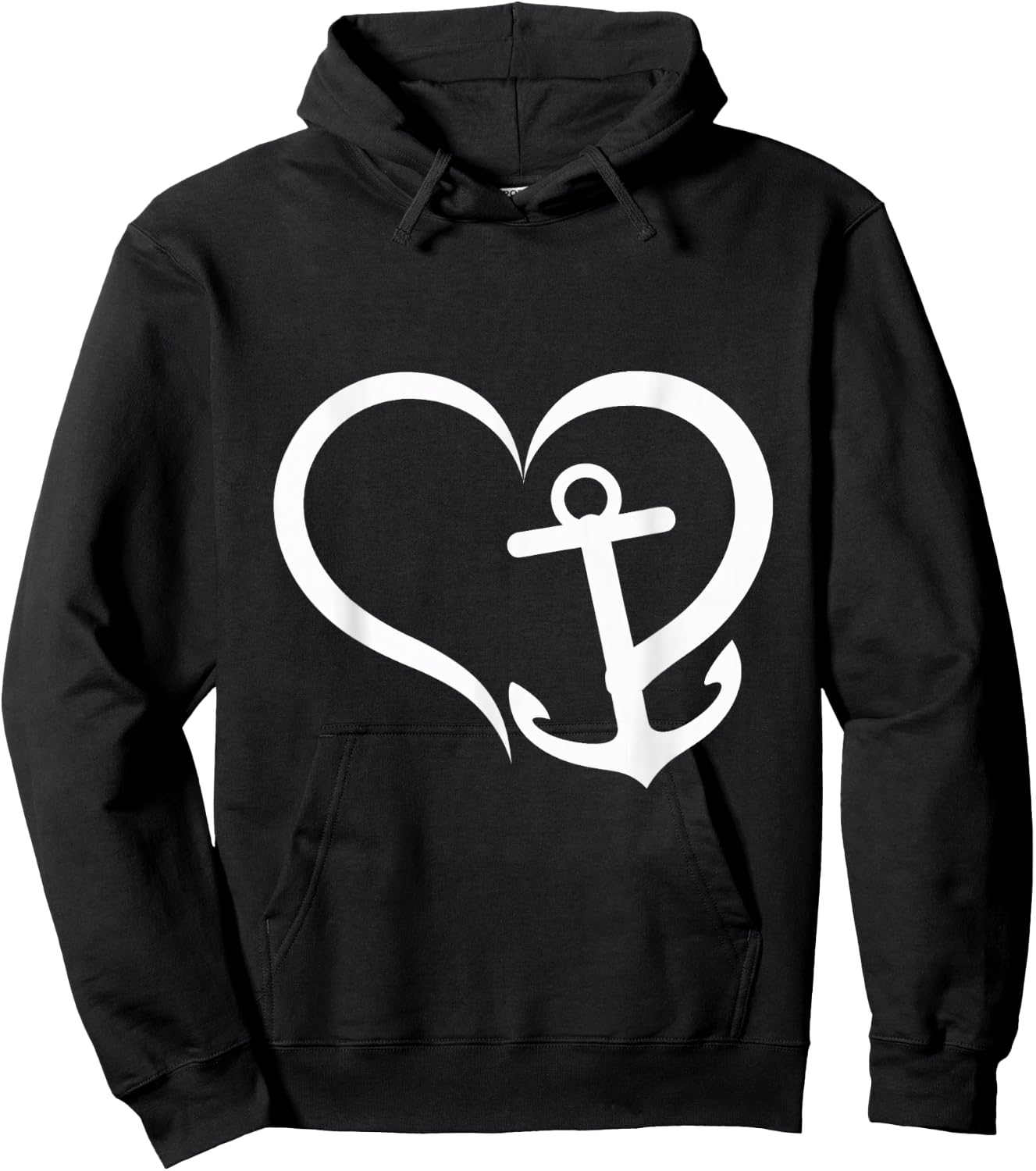 Heart Anchor Love Nautical Ocean Boating Sailing Hoodie - Hoodie | Black